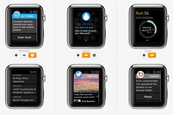 apple watch apps simuladas