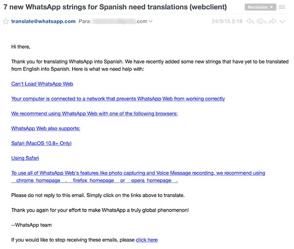 whatsapp web safari