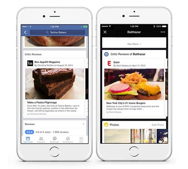 facebook reseñas restaurantes