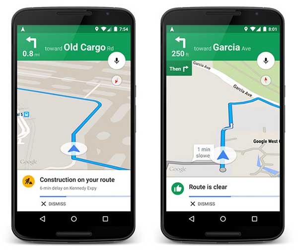 google maps evitar atascos