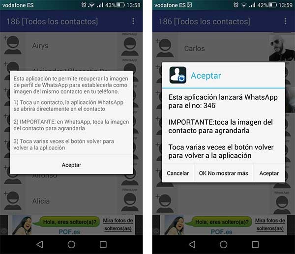 whatsapp foto contacto agenda