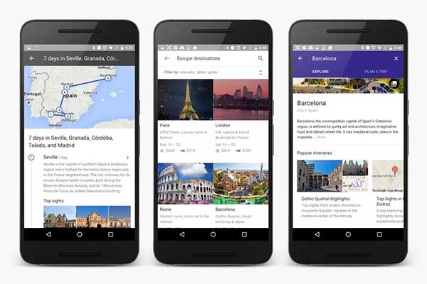 google destinations 