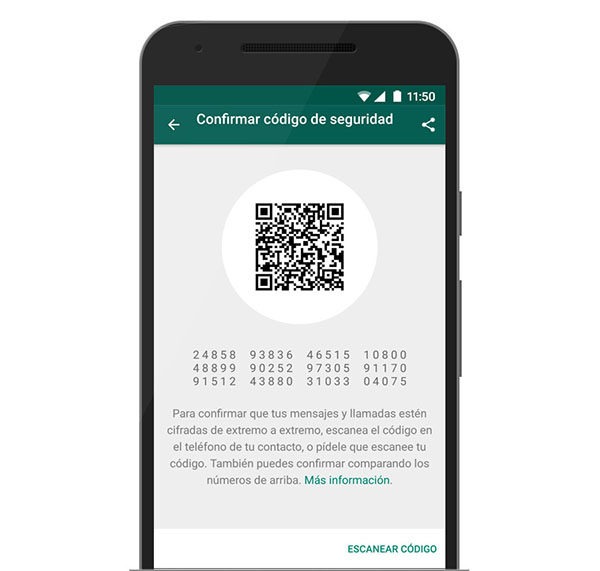 whatsapp confirmar seguridad