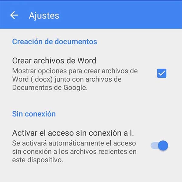 documentos google sin conexión