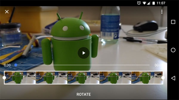 rotar vídeos google fotos