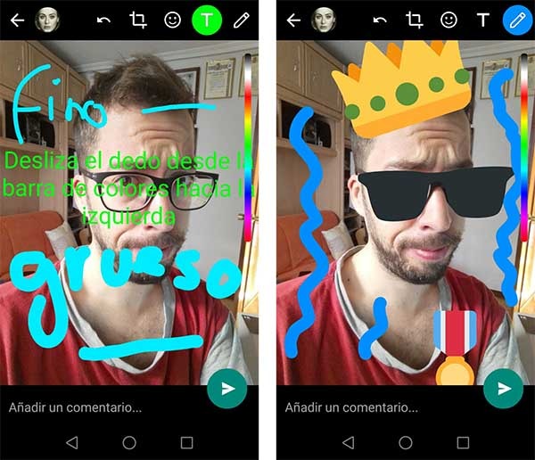WhatsApp ya permite dibujar sobre fotos al estilo Snapchat