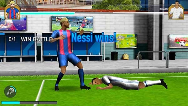 Así es el juego de peleas que enfrenta a Messi contra Cristiano Ronaldo 3 gameplay peleas de jugadores de futbol 2
