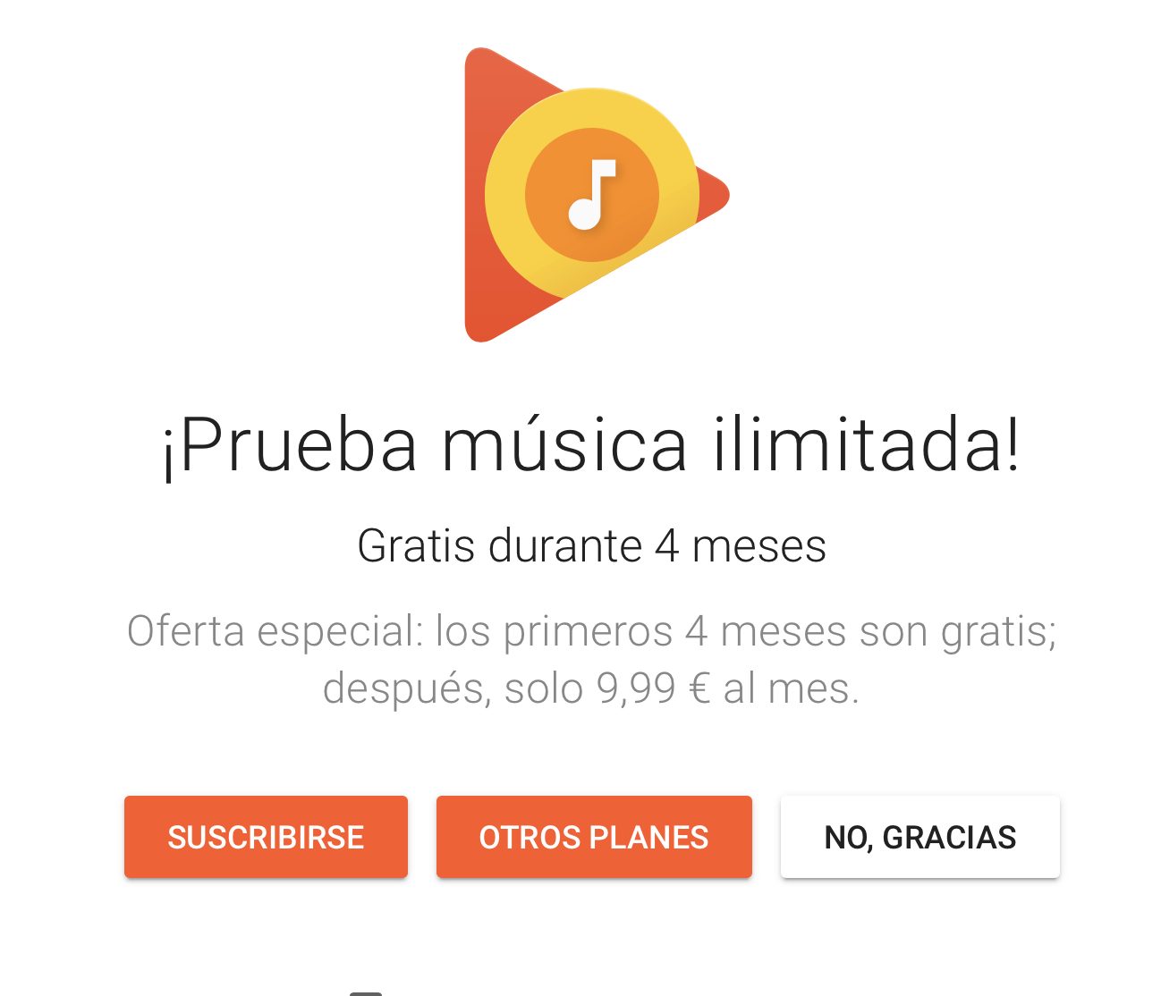 Google Play Music ofrece 4 meses gratis a los nuevos suscriptores