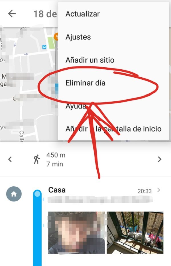 Eliminar sitios de Google Maps Aplicación Android 2