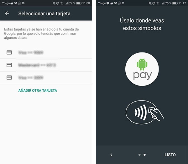 Cómo usar android pay