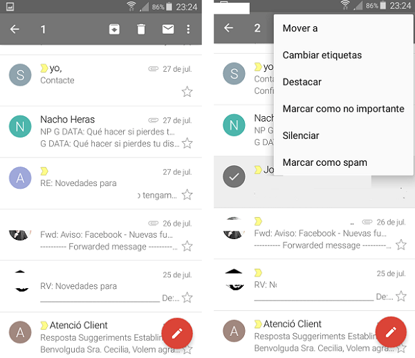 Cómo silenciar cadenas de correos en Gmail