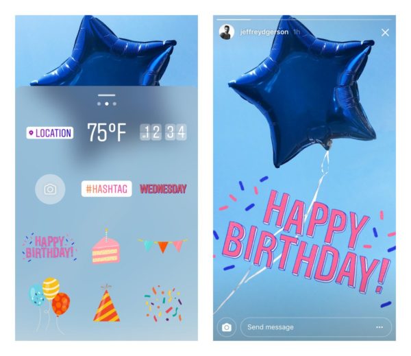 Cómo felicitar el cumpleaños en Instagram Stories