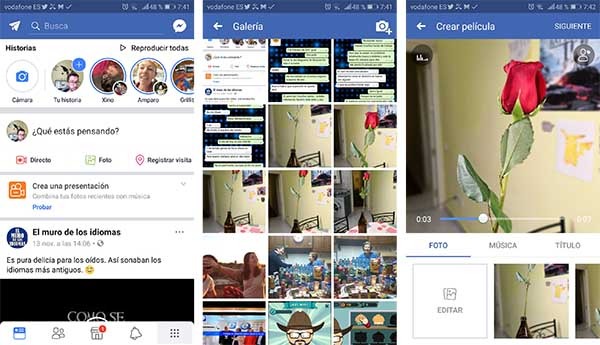 Presentaciones en Facebook