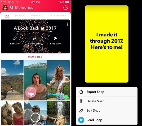 snaps de 2017 en Snapchat