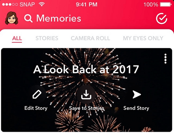 Cómo repasar todos tus snaps de 2017 en Snapchat