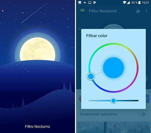 filtro nocturno app