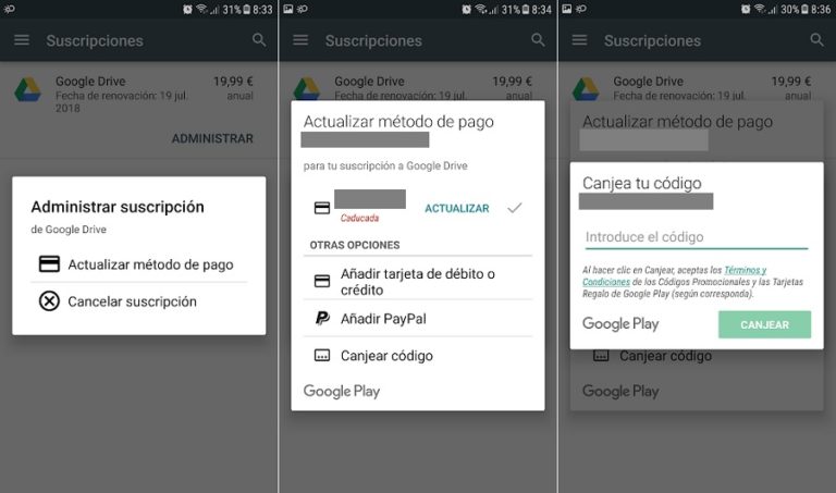 Cómo funciona la nueva sección Suscripciones de Google Play Store