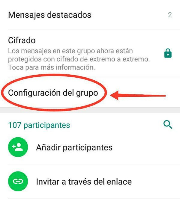 Cambio de foto y nombre de grupo de WhatsApp solo para administradores