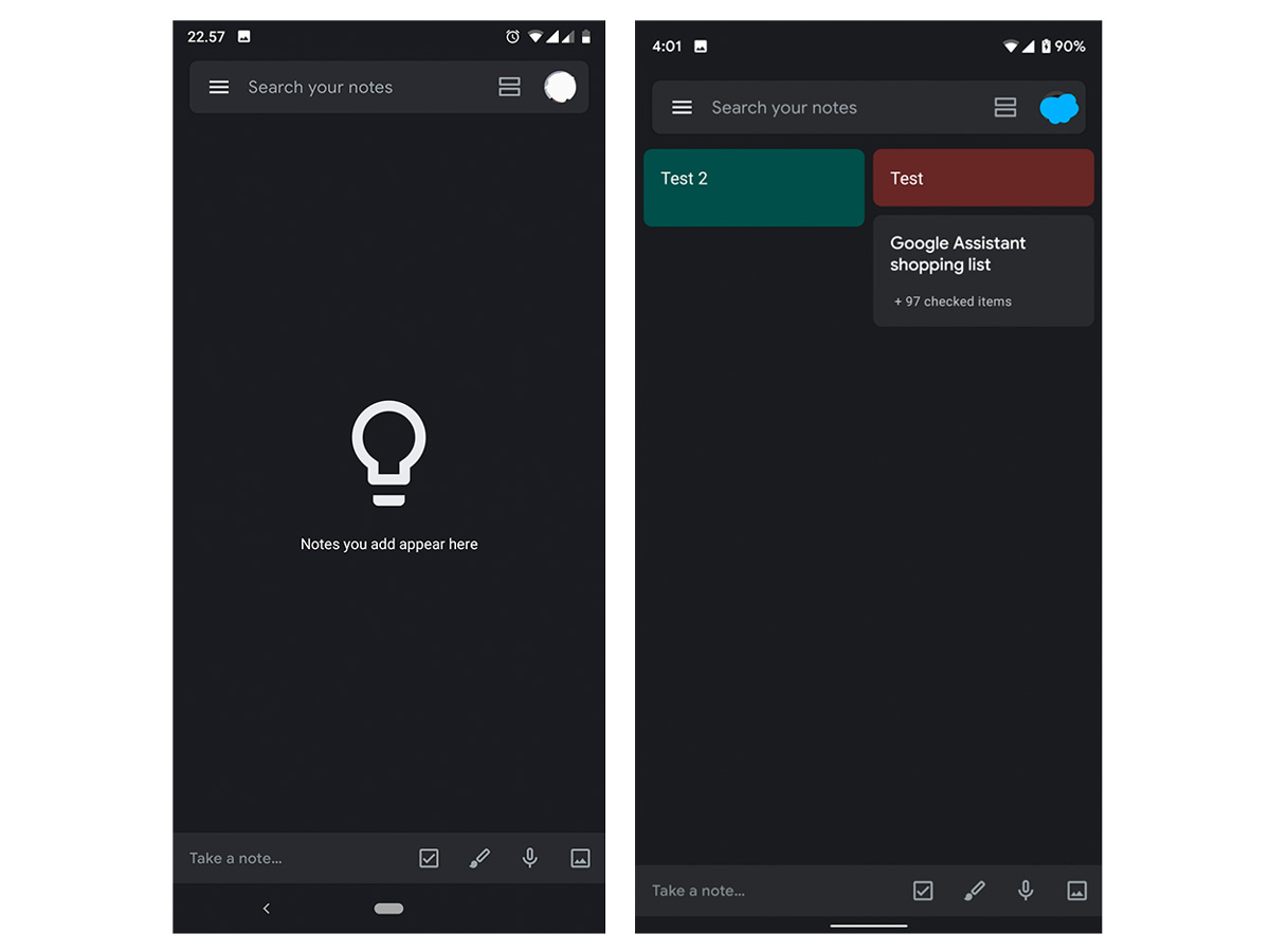 Google Keep, la app de notas de Google, se pasa al lado oscuro