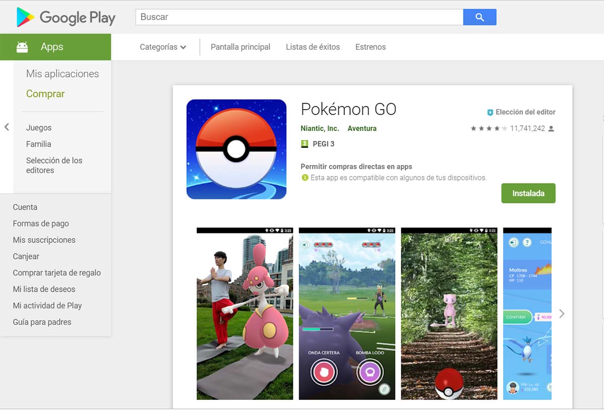 pokémon GO actualizar