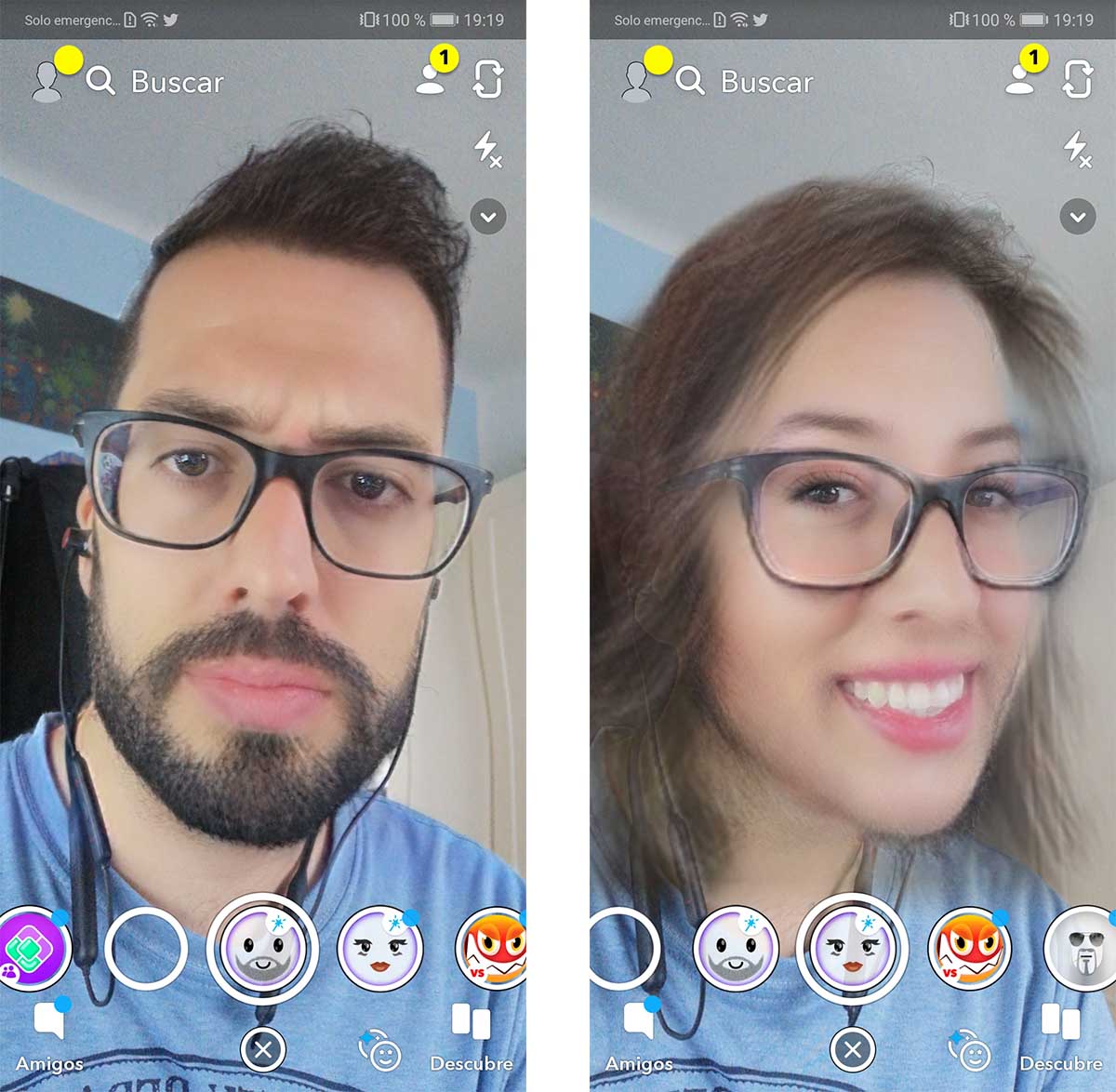 Los mejores memes creados con el filtro de mujer, hombre y niño de Snapchat