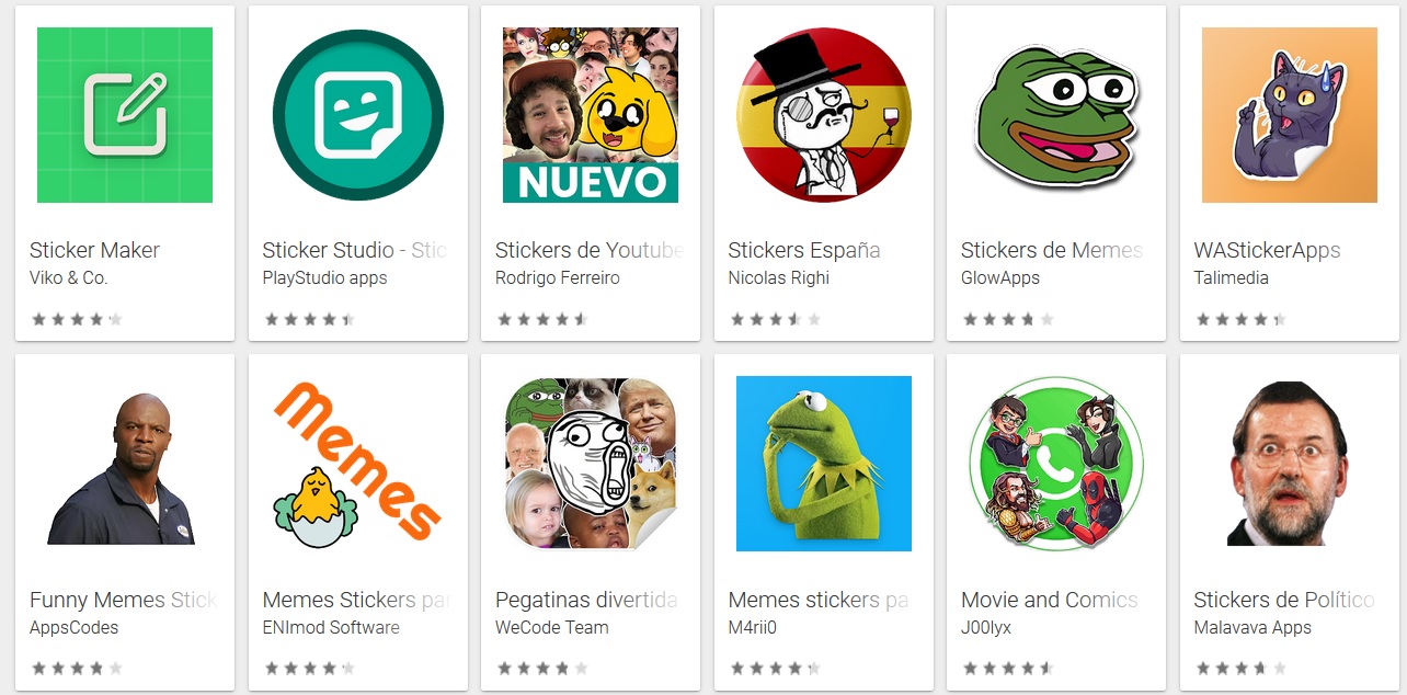 10 aplicaciones de stickers para Android 6000