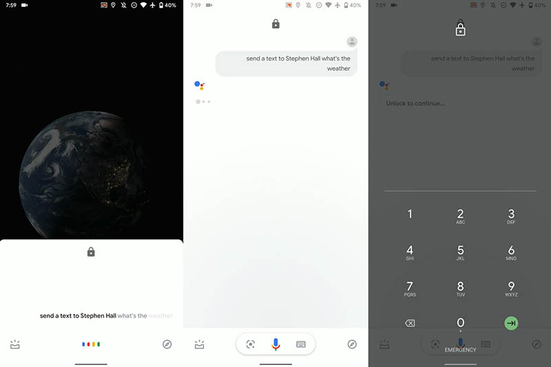 El asistente de Google permite enviar mensajes con el móvil bloqueado