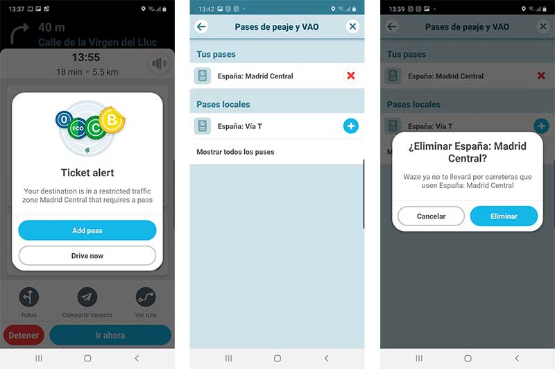 Waze y Madrid Central