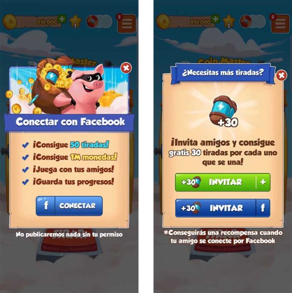 Cómo conseguir más de 50 tiradas extra gratis en Coin Master
