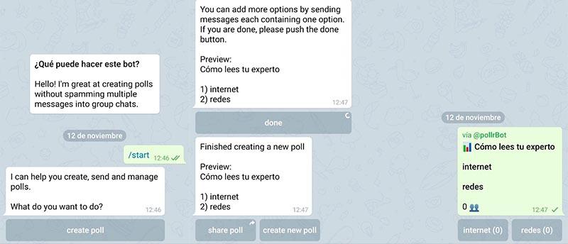 Cómo crear encuestas sencillas en Telegram