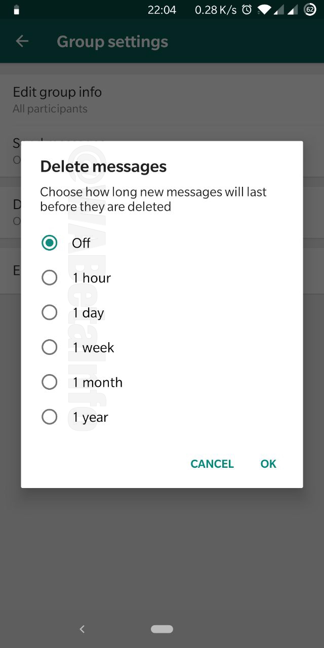 delete messages whatsapp