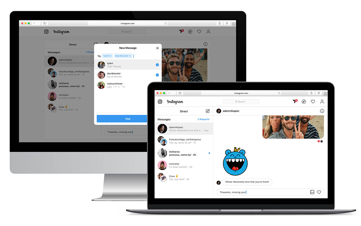 Cómo escribir DM y contestar mensajes privados de Instagram en el ordenador