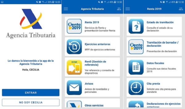 Cómo usar la app de la Agencia Tributaria para la declaración de la ...