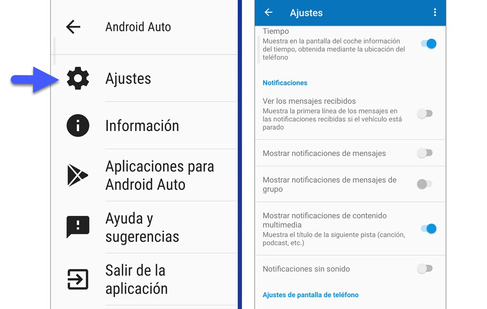 Cómo configurar las notificaciones de WhatsApp en Android Auto en tu móvil Xiaomi 2