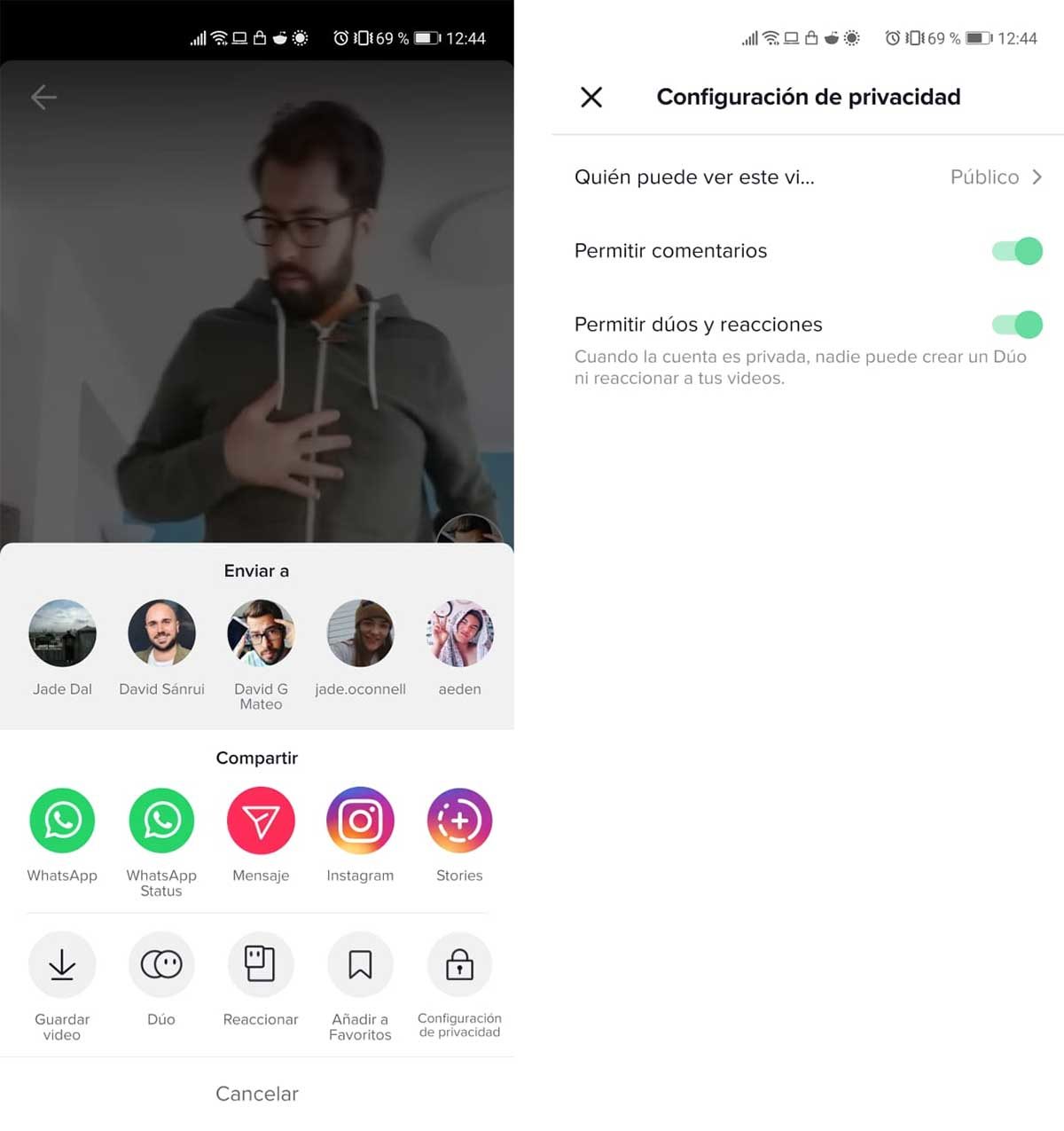 privacidad TikTok