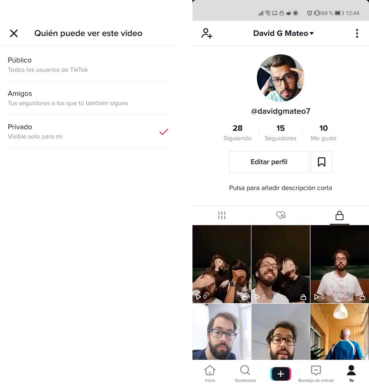 vídeos TikTok