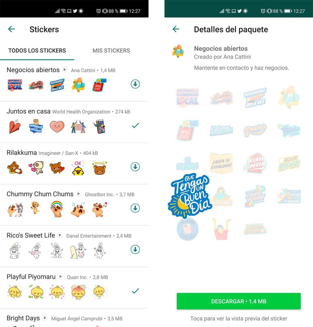 WhatsApp estrena una nueva colección de stickers animados para negocios