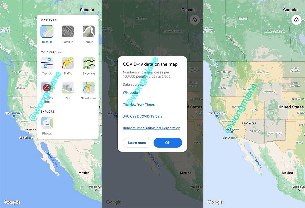 Google Maps está trabajando en mapas para mostrar casos de COVID