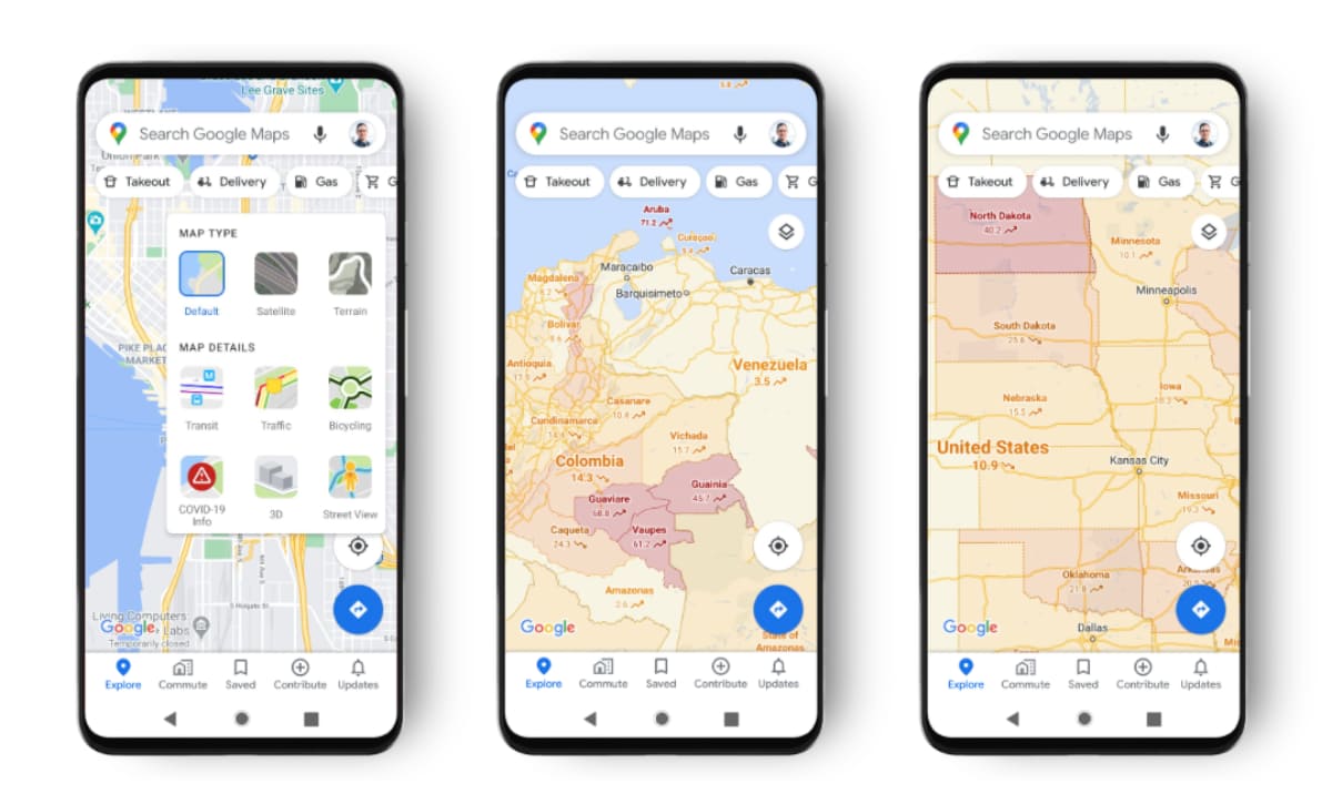 Cómo ver la incidencia del COVID en Google Maps