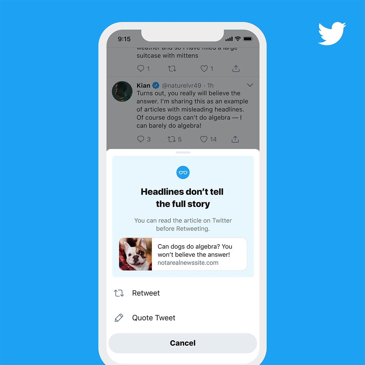 Twitter tiene una nueva idea para luchar contra la propagación de fake news