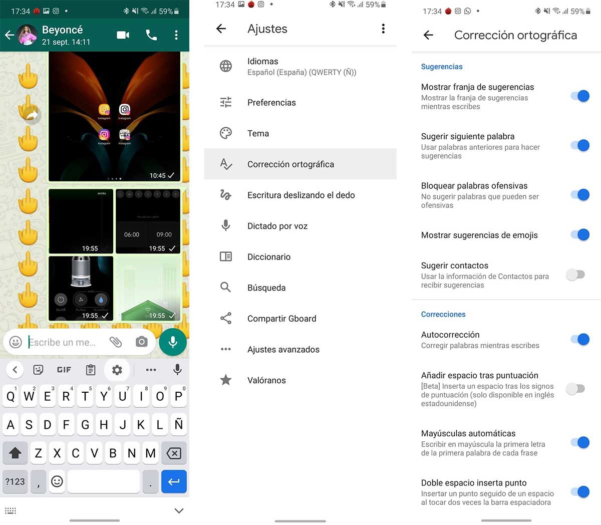 desactivar emoji Gboard
