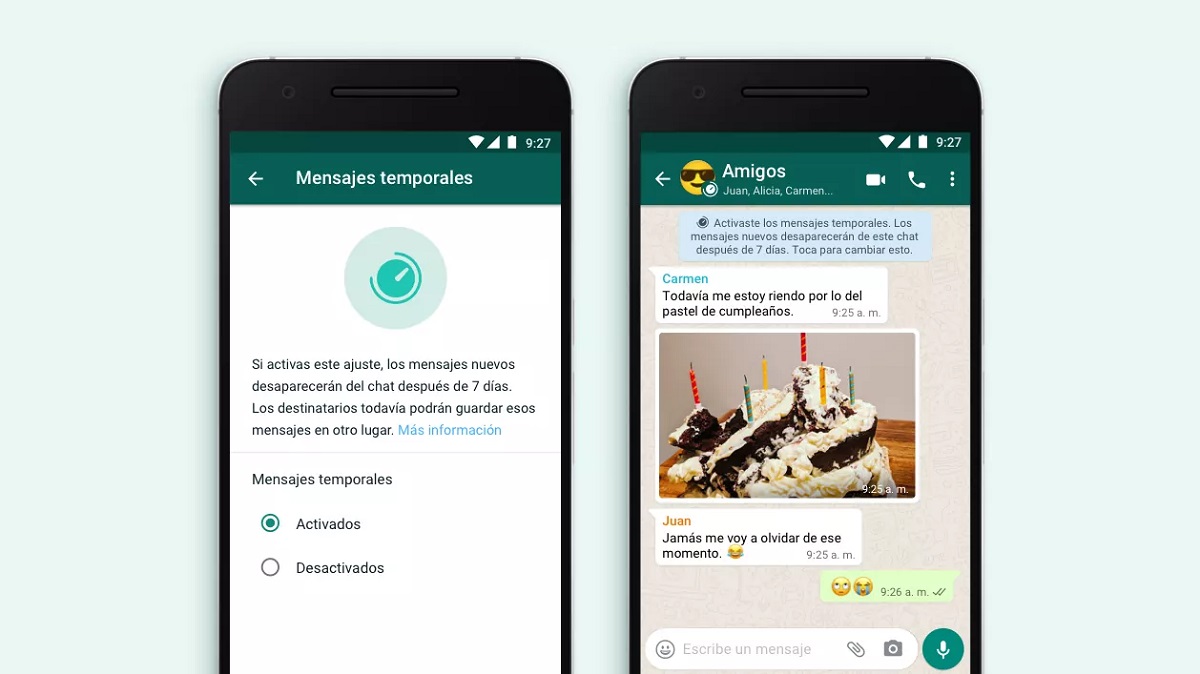 Cómo enviar mensajes que desaparecen tras un tiempo en WhatsApp 1