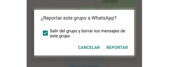 Cómo reportar o denunciar todo un grupo de WhatsApp 3