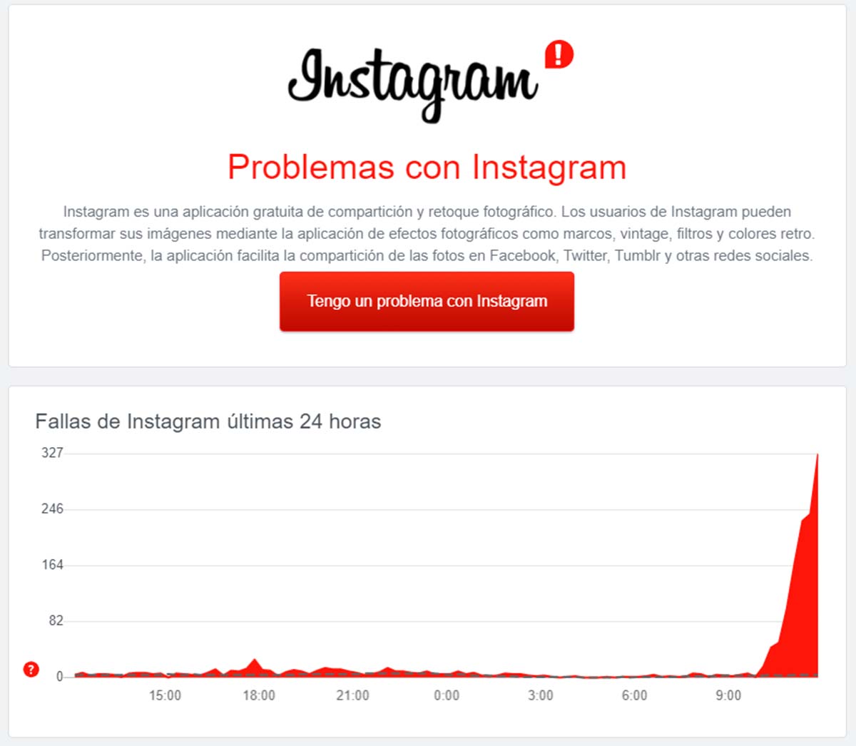 Instagram caído