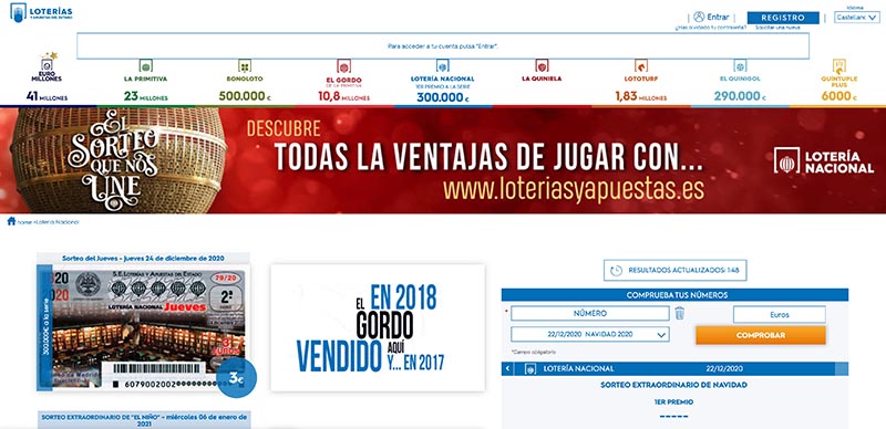 web oficial de loterías del estado