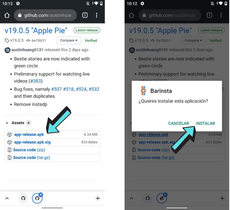 Isntalar Barista desde Github