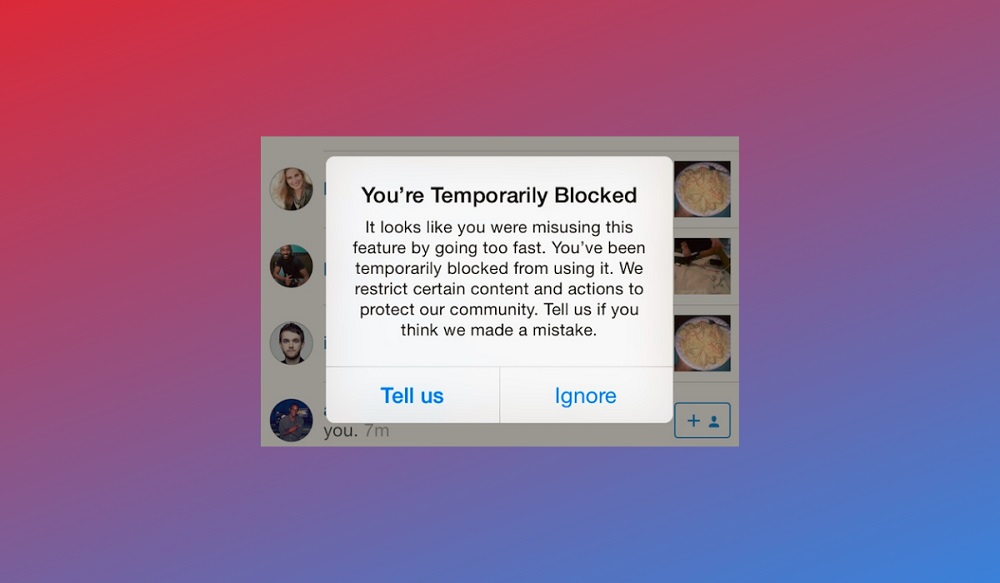 Por qué me bloqueó la cuenta Instagram
