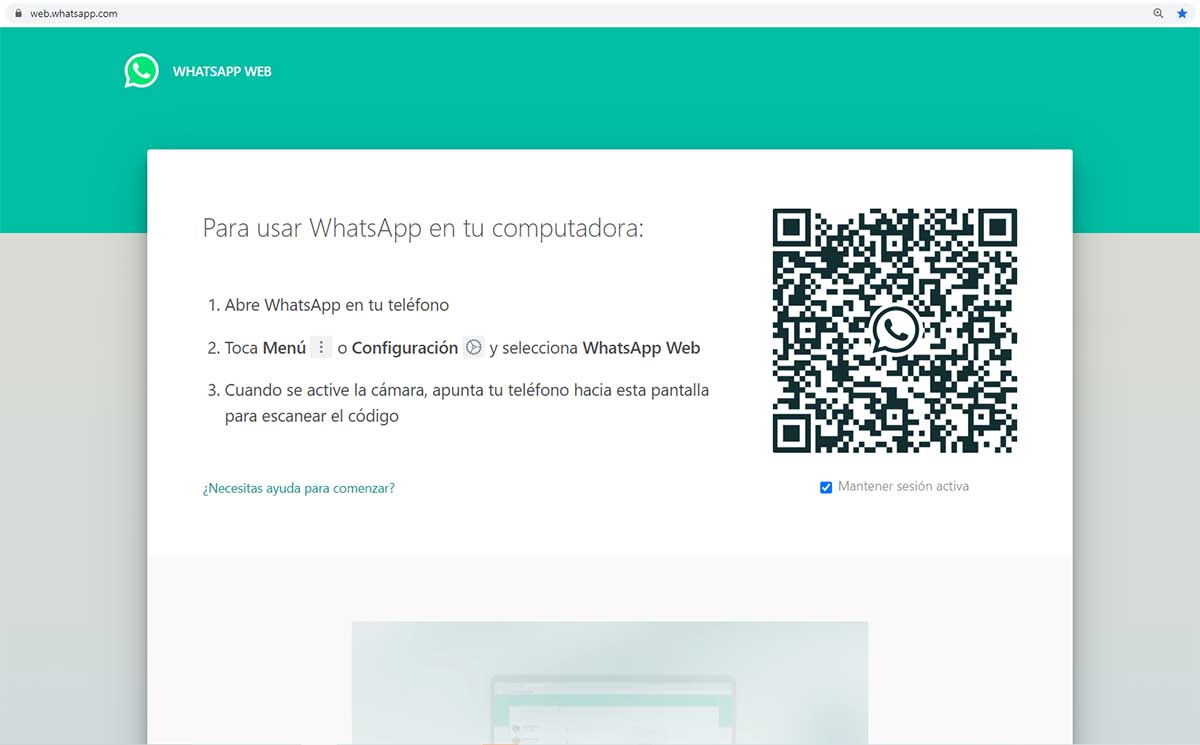 WhatsApp Web código QR