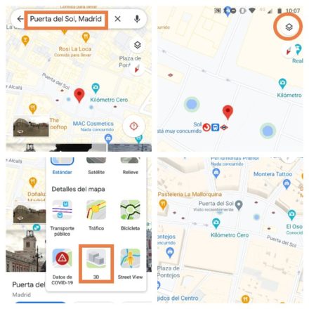 Cómo activar el 3D en Google Maps