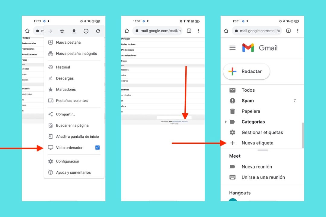 crear carpetas en gmail